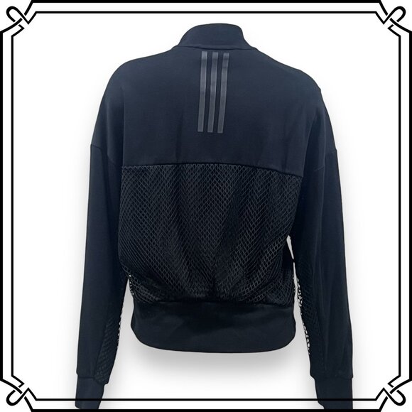 ADIDAS Lightweight Athletic Partial Mesh Bomber Jacket - Size M / NWOT - Picture 4 of 12